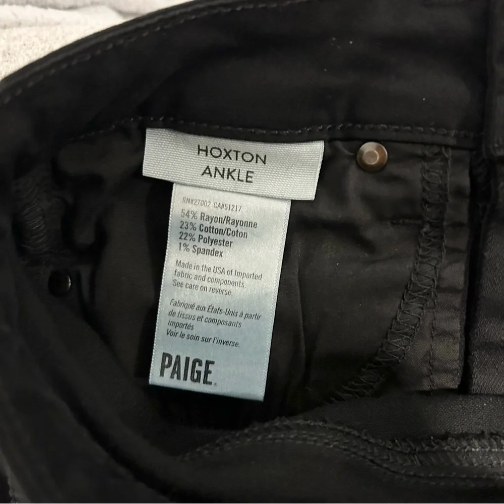 Paige Hoxton Ankle Jean Black Shadow Size 25 - Picture 13 of 13
